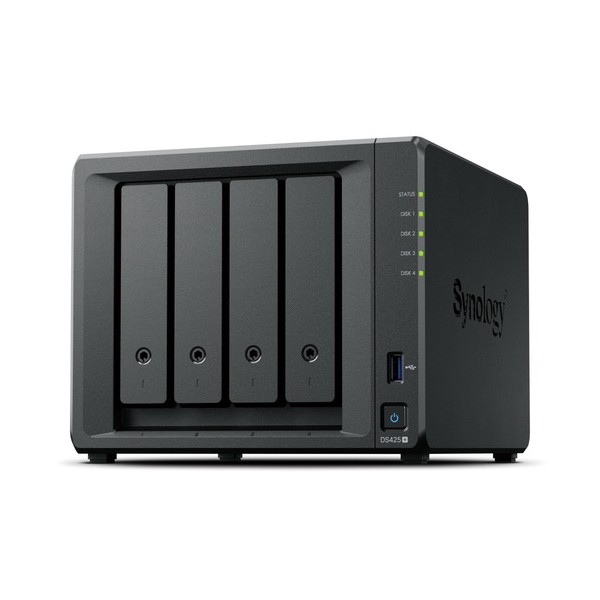 Servidor nas synology ds425 2gb 4 bahias raid ethernet 2.5 gigabit