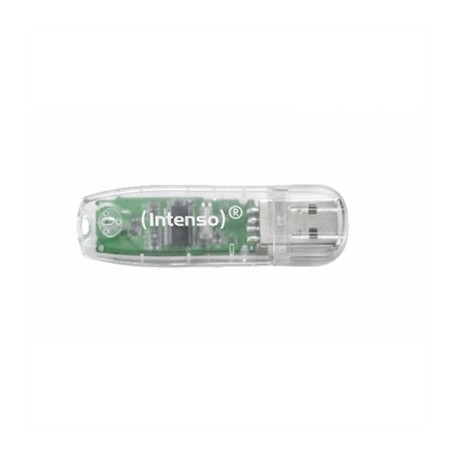 Memoria usb 2.0 intenso rainbow 32gb transparente