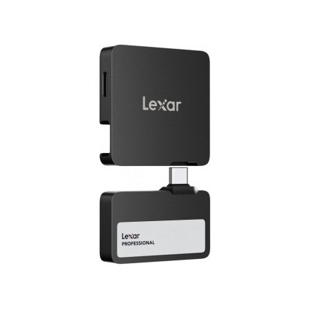 LEXAR PROFESSIONAL GO EXTERNAL PORTABLE SSD 2TB,USB3.2 GEN2 UP TO 1050MB/S READ AND 1000MB/S WRITE CON HUB 4-PUERTOS USB TYPE-C 