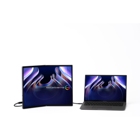 ASUS ZenScreen Fold OLED MQ17QH pantalla para PC 43,9 cm (17.3″) 2560 x 1920 Pixeles Quad HD Plata