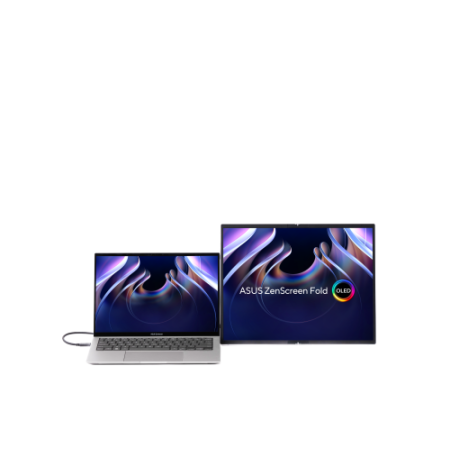 ASUS ZenScreen Fold OLED MQ17QH pantalla para PC 43,9 cm (17.3″) 2560 x 1920 Pixeles Quad HD Plata