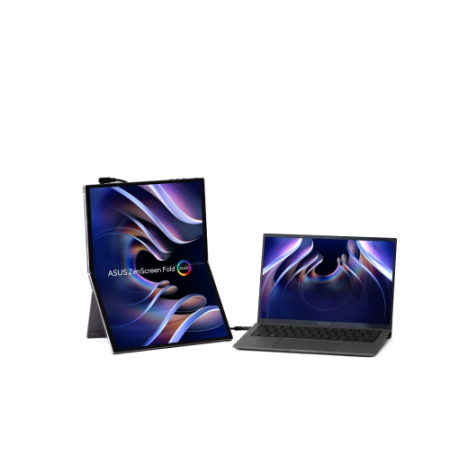 ASUS ZenScreen Fold OLED MQ17QH pantalla para PC 43,9 cm (17.3″) 2560 x 1920 Pixeles Quad HD Plata
