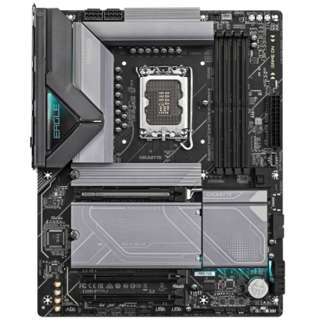 GIGABYTE Z890 EAGLE Placa Base - Compatible con CPUs Intel Core Ultra (Serie 2), VRM de 14+1+2 fases, hasta 8800MHz DDR5 (OC), 1