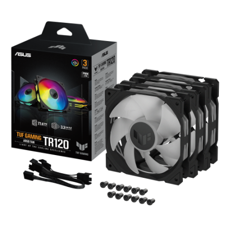 ASUS TUF GAMING TR120 ARGB 3IN1 Black Carcasa del ordenador Refrigerador de aire 12 cm Negro