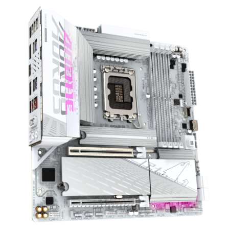 GIGABYTE B860M AORUS ELITE WF6E ICE Placa base - CPUs Intel Core Ultra, VRM de 12+1+2+1 fases, hasta 9200MHz DDR5, 1xPCIe 5.0 + 