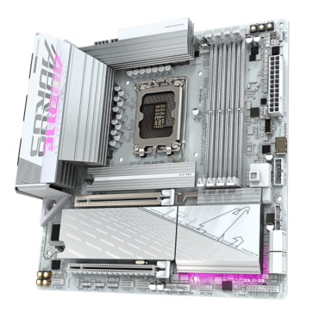 GIGABYTE B860M AORUS ELITE WF6E ICE Placa base - CPUs Intel Core Ultra, VRM de 12+1+2+1 fases, hasta 9200MHz DDR5, 1xPCIe 5.0 + 