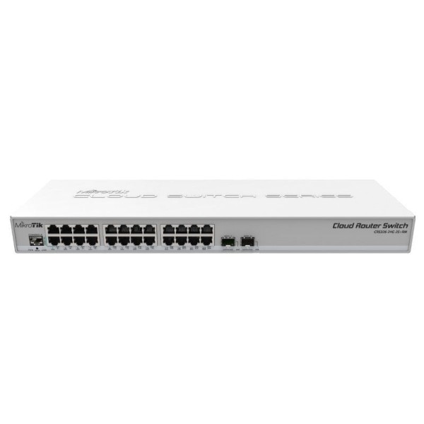 Switch Router Mikrotik CRS326-24G-2S+RM 26 Puertos/ RJ45 10/100/100/ SFP/ PoE