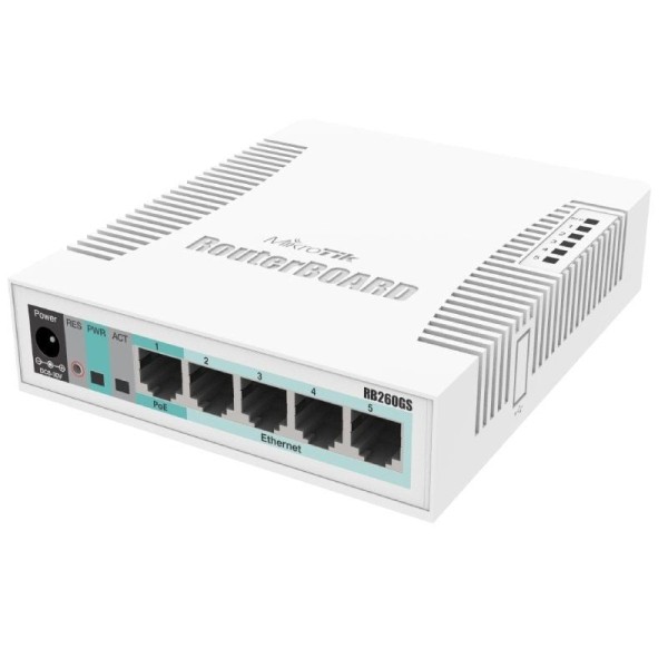 Switch Mikrotik CSS106-5G-1S 6 Puertos/ RJ45 10/100/1000/ SFP/ PoE