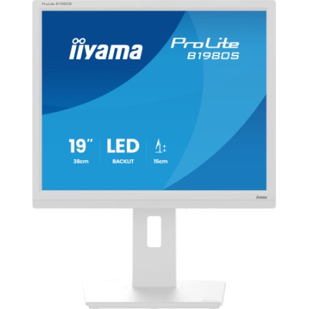 MONITOR IIYAMA 19 PULGADAS,BLANCO, PANEL TN, 3MS, 250CD/M2, 75HZ, AJUSTABLE EN ALTURA, ALTAVOCES,