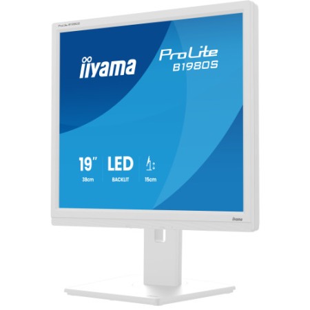 MONITOR IIYAMA 19 PULGADAS,BLANCO, PANEL TN, 3MS, 250CD/M2, 75HZ, AJUSTABLE EN ALTURA, ALTAVOCES,