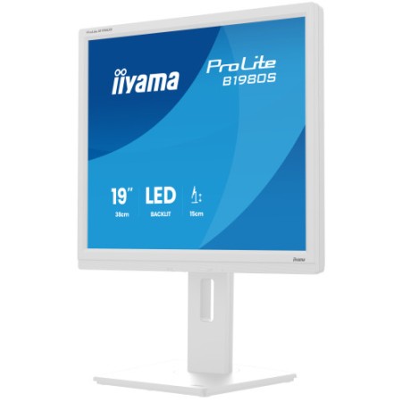 MONITOR IIYAMA 19 PULGADAS,BLANCO, PANEL TN, 3MS, 250CD/M2, 75HZ, AJUSTABLE EN ALTURA, ALTAVOCES,
