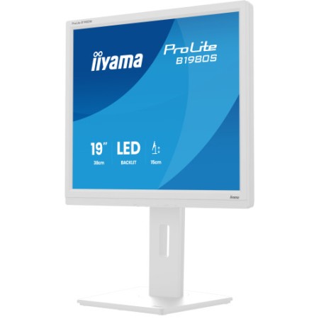 MONITOR IIYAMA 19 PULGADAS,BLANCO, PANEL TN, 3MS, 250CD/M2, 75HZ, AJUSTABLE EN ALTURA, ALTAVOCES,