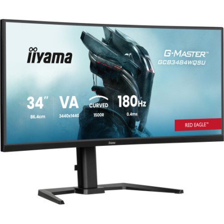 MONITOR IIYAMA G-MASTER GCB3484WQSU-B1, 34″, CURVATURA 1500R, 180HZ, 500CD