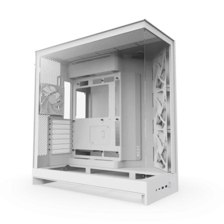 CAJA NZXT H9 FLOW (2025) DUAL-CHAMBER MID-TOWER CASE - ALL WHITE