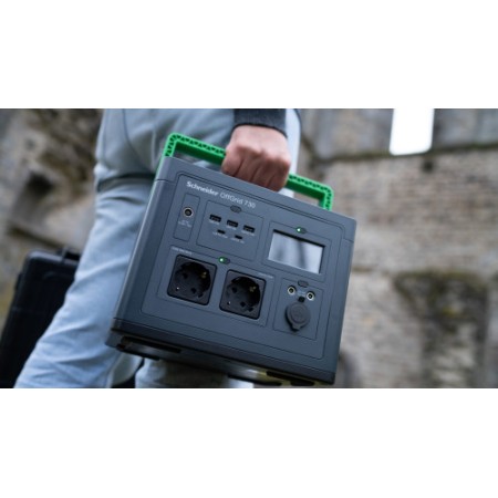 SCHNEIDER OFFGRID PORTABLE POWER STATION 730, 738WH LITHIUM-ION, 2 SCHUKO, SINEWAVE