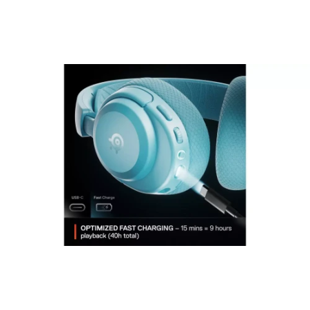 Steelseries Arctis Nova 3P Auriculares Inalámbrico Diadema Música/uso diario Bluetooth Color aguamarina