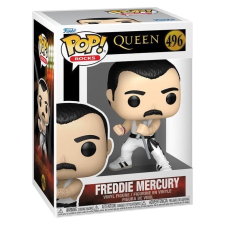 Funko pop rocks: queen -  f. mercury (white singlet)