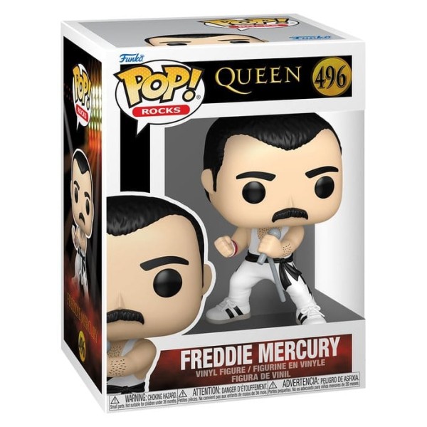 Funko pop rocks: queen -  f. mercury (white singlet)