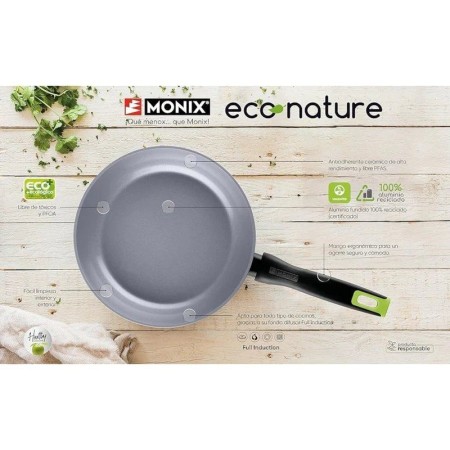 Sartén Monix Eco Nature M261218/ Ø18cm/ Aluminio forjado/ Apta para Inducción