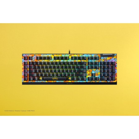 TECLADO RAZER BLACKWIDOW V4 X GREEN SWITCH POKEMON KANTO STARTERS (US LAYOUT) (RZ03-04704200-R3M1)