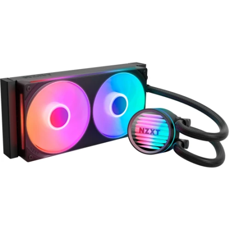 NZXT KRAKEN CORE RGB - 240MM AIO LIQUID COOLER WITH RGB CAP & RGB CORE FAN (BLACK) RL-KR24C-B1