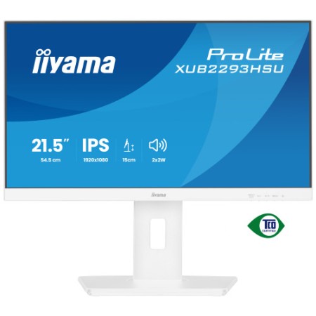 MONITOR IYAMA PROLITE, 21,5 PULAGADS, 54,5 CM, IPS PANEL TECHNOLOGY LED, 1920X1080, 100 HZ, MATE BLANCA