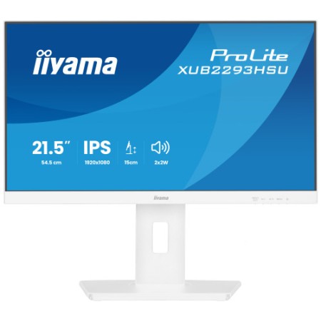 MONITOR IYAMA PROLITE, 21,5 PULAGADS, 54,5 CM, IPS PANEL TECHNOLOGY LED, 1920X1080, 100 HZ, MATE BLANCA