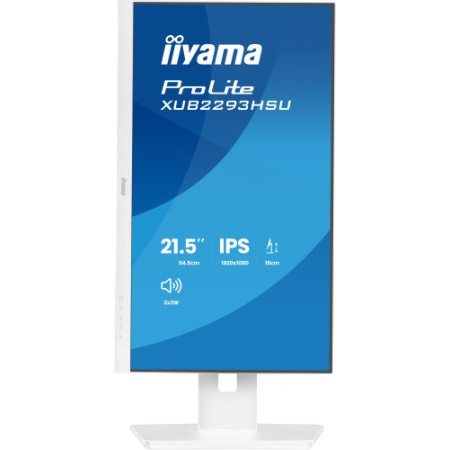 MONITOR IYAMA PROLITE, 21,5 PULAGADS, 54,5 CM, IPS PANEL TECHNOLOGY LED, 1920X1080, 100 HZ, MATE BLANCA