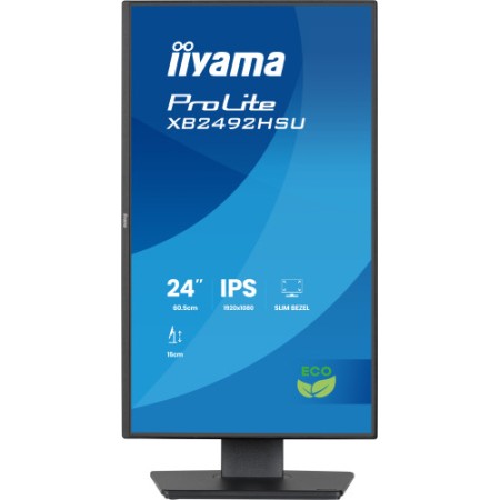 MONITOR IYAMA PROLITE XB2492HSU-B1, 61 CM (24″), 1080 X 1920 PIXELES, QUAD HD, LED, 3 MS, NEGRO