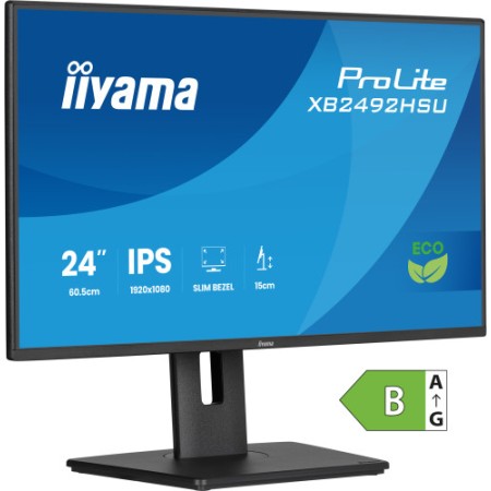 MONITOR IYAMA PROLITE XB2492HSU-B1, 61 CM (24″), 1080 X 1920 PIXELES, QUAD HD, LED, 3 MS, NEGRO