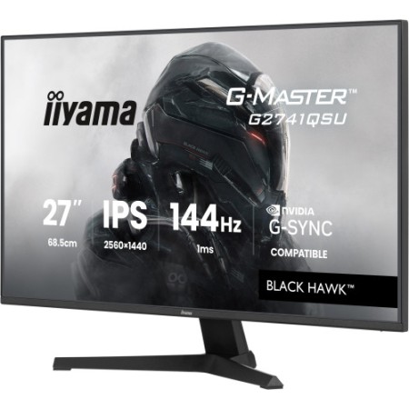 MONITOR IIYAMA 27 PULGADAS RESOLUCION WQHD (2560X1440), PANEL IPS, 1 MS (MPRT), 75 HZ, BRILLO 250, CONTRASTE 1000:1, HDMI, DISPL