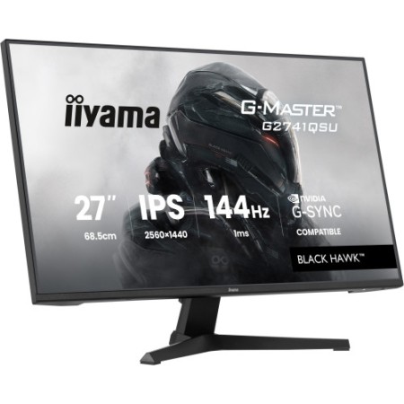 MONITOR IIYAMA 27 PULGADAS RESOLUCION WQHD (2560X1440), PANEL IPS, 1 MS (MPRT), 75 HZ, BRILLO 250, CONTRASTE 1000:1, HDMI, DISPL