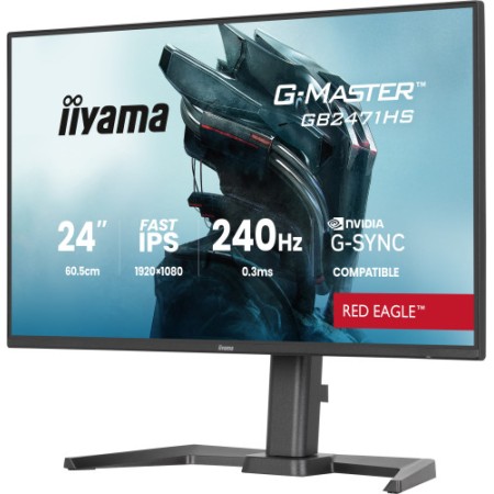 MONITOR IIYAMA 24 PULGADAS RESOLUCION FULL HD (1920X1080), PANEL FAST IPS, 0,8 MS (MPRT), 165 HZ, BRILLO 250, CONTRASTE 1100:1, 