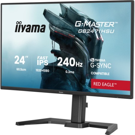 MONITOR IIYAMA 24 PULGADAS RESOLUCION FULL HD (1920X1080), PANEL FAST IPS, 0,8 MS (MPRT), 240 HZ, BRILLO 250, CONTRASTE 1100:1, 