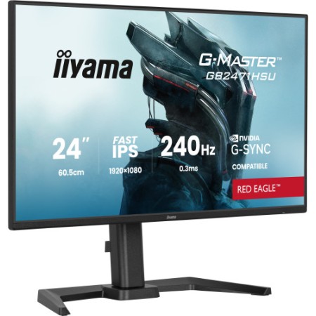 MONITOR IIYAMA 24 PULGADAS RESOLUCION FULL HD (1920X1080), PANEL FAST IPS, 0,8 MS (MPRT), 240 HZ, BRILLO 250, CONTRASTE 1100:1, 