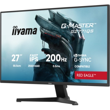 MONITOR IIYAMA 27 PULGADAS RESOLUCION QHD (2560X1440), PANEL IPS, 1 MS (MPRT), 200 HZ, BRILLO 400, CONTRASTE 1000:1, HDMI, DISPL