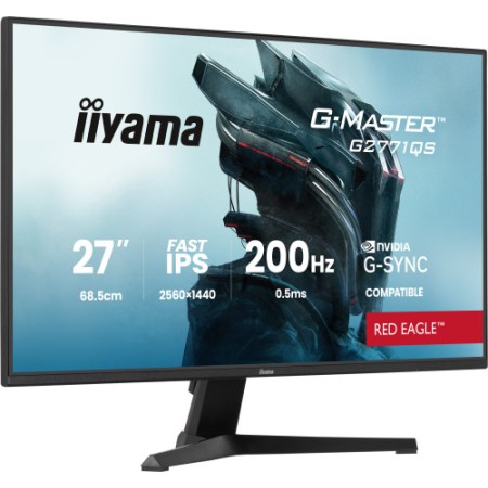 MONITOR IIYAMA 27 PULGADAS RESOLUCION QHD (2560X1440), PANEL IPS, 1 MS (MPRT), 200 HZ, BRILLO 400, CONTRASTE 1000:1, HDMI, DISPL