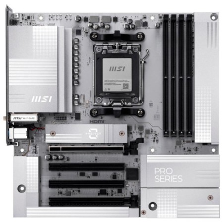 PLACA MSI PRO B850M-A WIFI PZ,AMD,AM5,B850,4DDR5,256GB,1HDMI+1DP,4SATA3+2M.2,5G LAN,6USB3.2,MATX