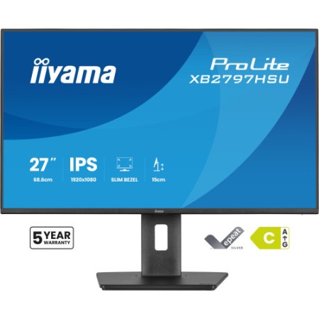 MONITOR IIYAMA PANTALLA PARA PC 68,6 CM (27″) 1920 X 1080 PIXELES FULL HD LED PANEL IPS AJUSTABLE EN ALTURA HDMI DISPLAYPORT USB