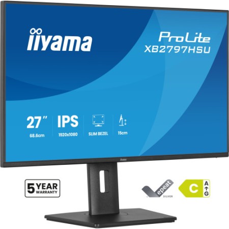 MONITOR IIYAMA PANTALLA PARA PC 68,6 CM (27″) 1920 X 1080 PIXELES FULL HD LED PANEL IPS AJUSTABLE EN ALTURA HDMI DISPLAYPORT USB