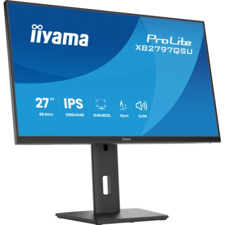 MONITOR IIYAMA PANTALLA PARA PC 68,6 CM (27″) 2560 X 1440 PIXELES QUAD HD LED PANEL IPS AJUSTABLE HDMI DISPLAYPORT USB