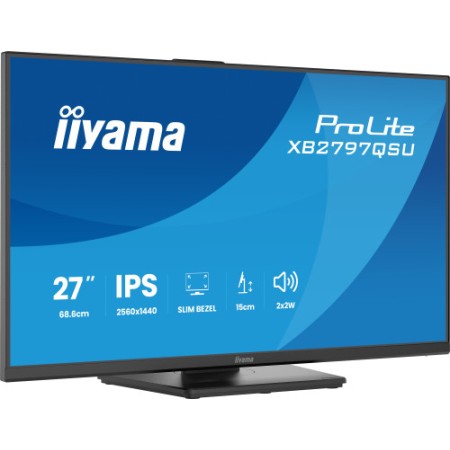 MONITOR IIYAMA PANTALLA PARA PC 68,6 CM (27″) 2560 X 1440 PIXELES QUAD HD LED PANEL IPS AJUSTABLE HDMI DISPLAYPORT USB