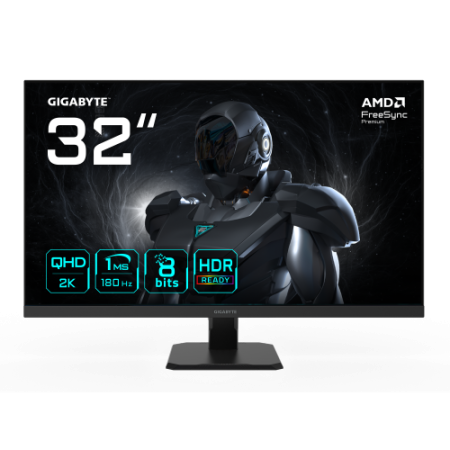 MONITOR GIGABYTE 32″ GS32QA,SS IPS,2560X1440 (QHD),0.27PP,1200:1,1MS,180HZ,2HDMI+1DP