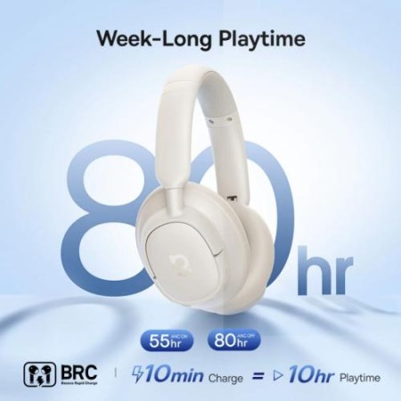 OS-BASEUS BASS BH1 NC WIRELESS NOISE CANCELLING HEADPHONES STARLIGHT OFF-WHITE