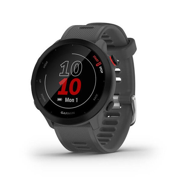 Reloj smartwatch garmin forerunner 55 bluetooth gps 42mm mip gris resistencia agua 5atm pulsómetro sueño