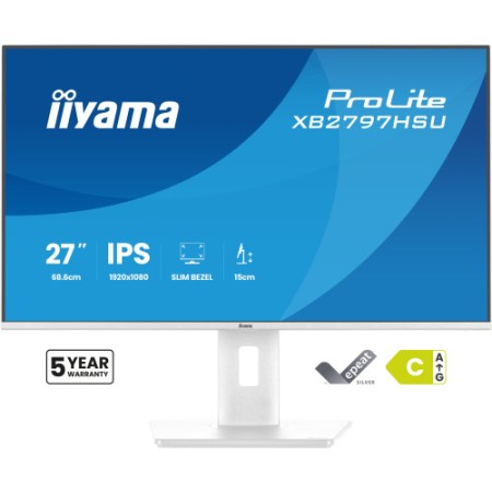 MONITOR IIYAMA PANTALLA PARA PC 68,6 CM (27″) 1920 X 1080 PIXELES FULL HD LED PANEL IPS AJUSTABLE-WHITE VERSION