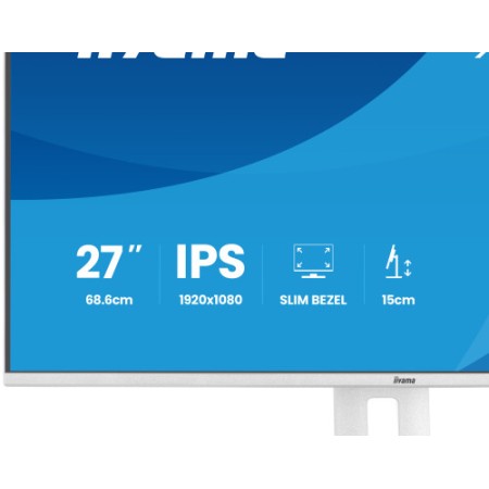 MONITOR IIYAMA PANTALLA PARA PC 68,6 CM (27″) 1920 X 1080 PIXELES FULL HD LED PANEL IPS AJUSTABLE-WHITE VERSION