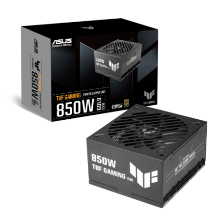 FUENTE ALIMENTACION ASUS TUF-GAMING-850G-EVO,850W, 80+ GOLD, ATX 3.0 COMPATIBLE, MILITARY-GRADE COMPONENTS, DUAL BALL BEARING, A
