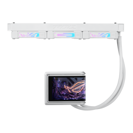 SISTEMA DE REFRIGERACION LIQUIDA ASUS PARA CPU ROG RYUO IV 360 ARGB WHITE EDITION,PANTALLA AMOLED