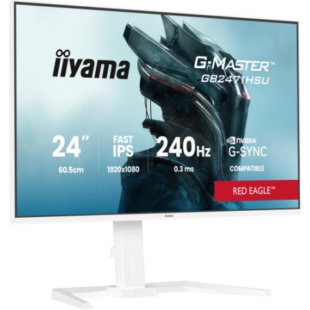 iiyama G-MASTER GB2471HSU-W1 pantalla para PC 60,5 cm (23.8″) 1920 x 1080 Pixeles Blanco